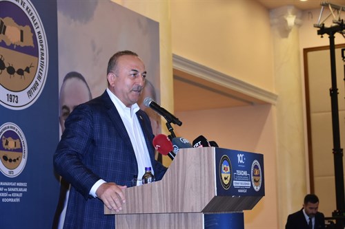Dışişleri Bakanımız Sn. Mevlüt ÇAVUŞOĞLUkatılımlarıyla Esnaf Kredi Kooperatifi Merkez Birliği Toplantısı yapıldı.